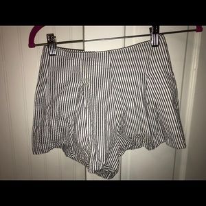 American Apparel pleated seersucker shorts